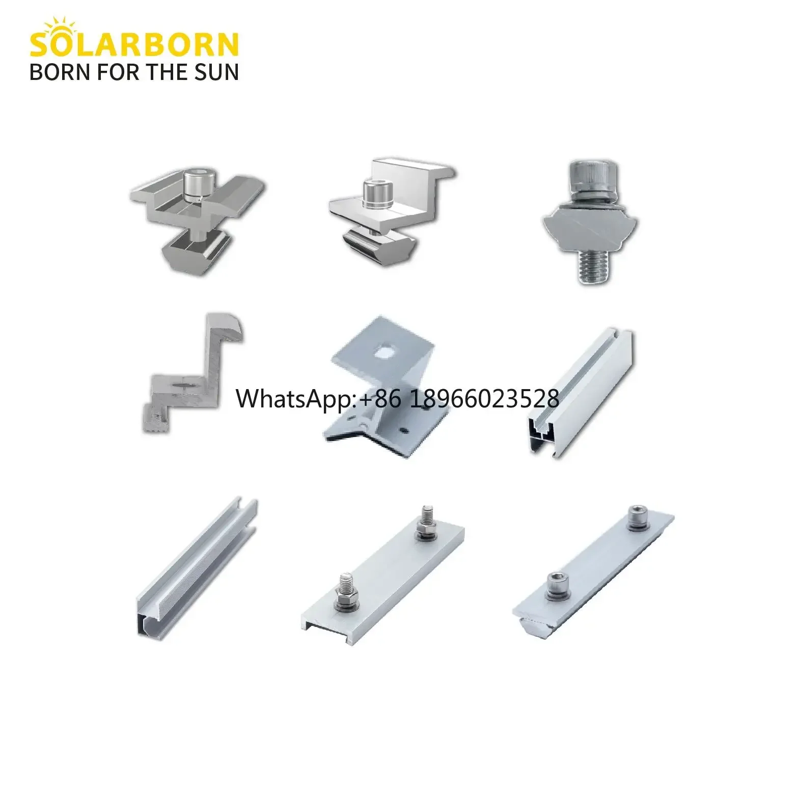 Solarborn customized pitched corrugated tile holding brackets system for home carport farm