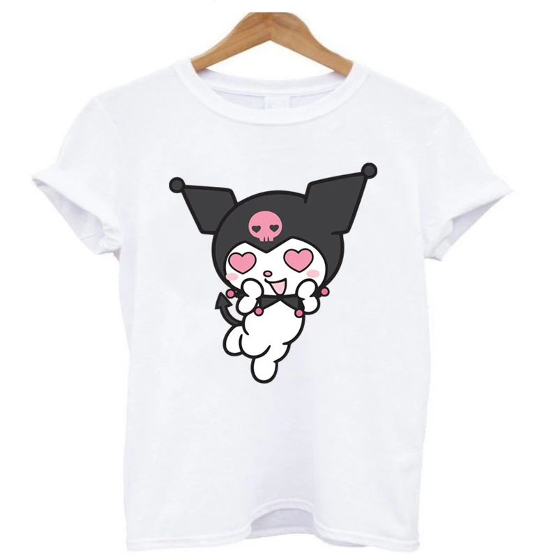 2Pcs/Lot Kawaii Kuromi Cute Anime Iron On Adhesive Thermo Patch Heat Thermal Transfer T Shirt Sticker For Children\'s Clothing