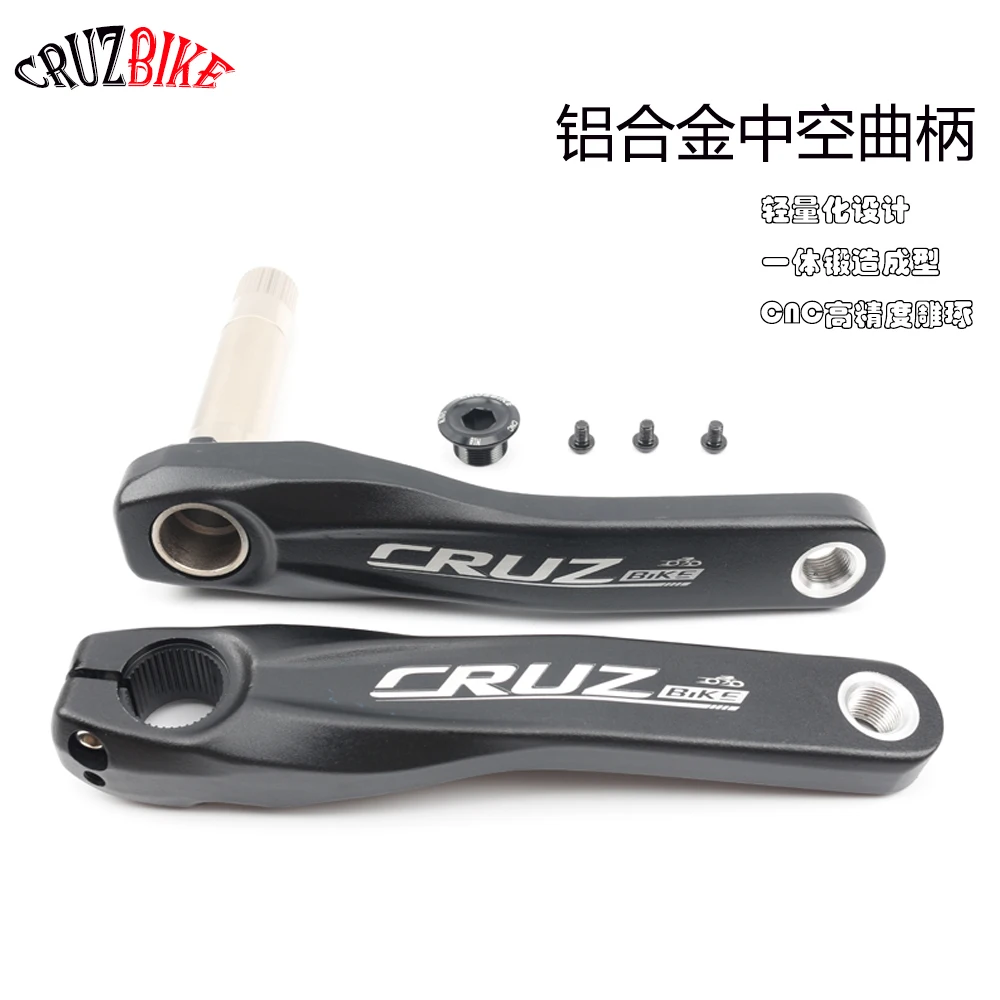 CRUZbike Bicycle Crankset MTB Bike Crank Chainring  170mm175mm Black Aluminum Alloy with Bottom