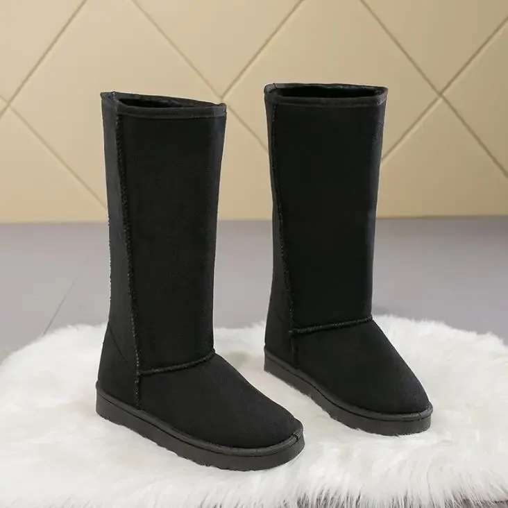 HOT 2025 winter new high-tube fashion all-match warm thick snow boots with bow knot snow boots women flat-heel snow boots view 5