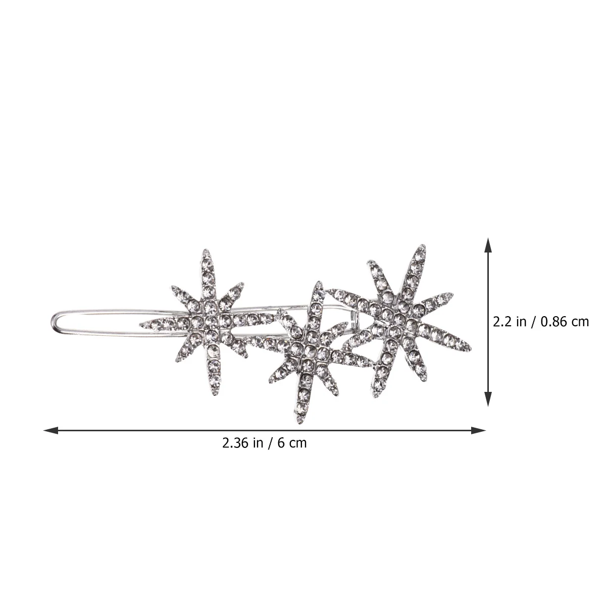 

2pcs Snowflake Star Hair Clips Shiny Rhinestone Alloy Hair Accessories For Women Girls Christmas Wedding Party Fashion Barrettes