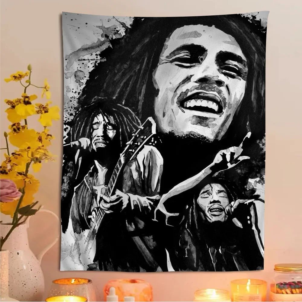 Keep Calm And Smoke Weed Bob Marley Printed Large Wall Tapestry Hanging Tarot Hippie Wall Rugs Dorm Art Home Decor