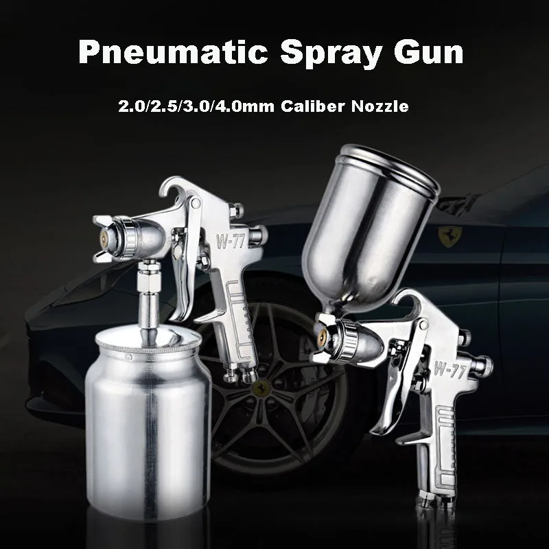 Pneumatic Spray Gun 2.0/2.5/3.0/4.0mm Nozzle Airbrush Sprayer 400ML/1000ML for Car Wall DIY Craft Projects Paint Spraying Tool