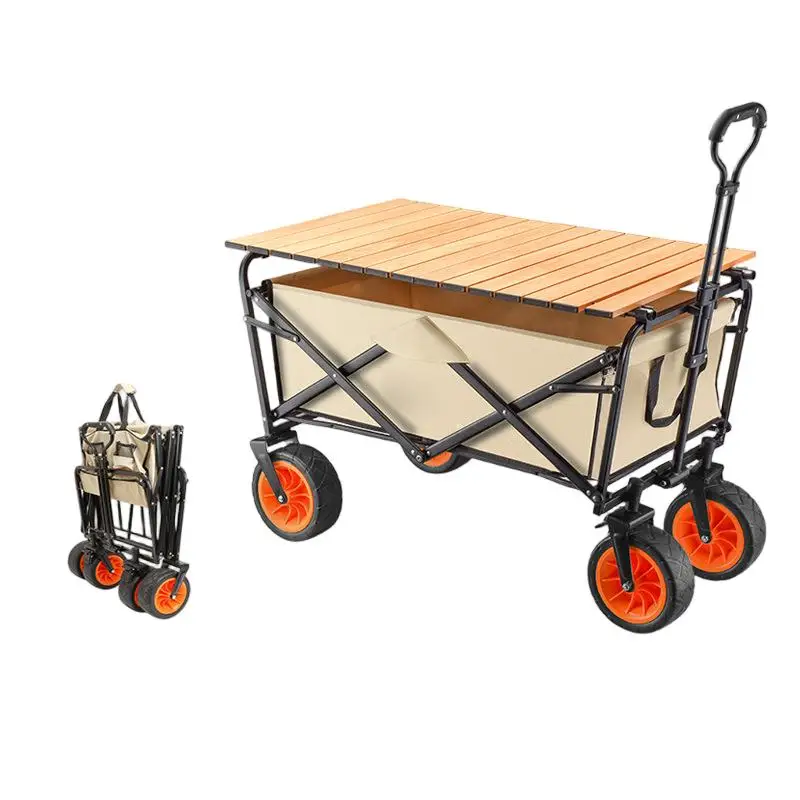Hand-pulled folding campers, campground trailers, grocery shopping carts, campers, trolleys, off-road tank wheels