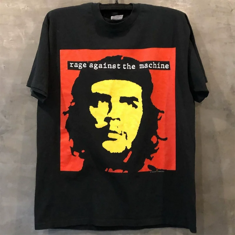 Che Guevara Trend Brand Men's And Women's Short-Sleeved T-Shirt Couple Print Oversized Loose-Fitting Cotton Material.cotton t shirt, 100% cotton tee, soft breathable t-shirt, summer short sleevetops, unisex graphic tee, plus size t shirts                .