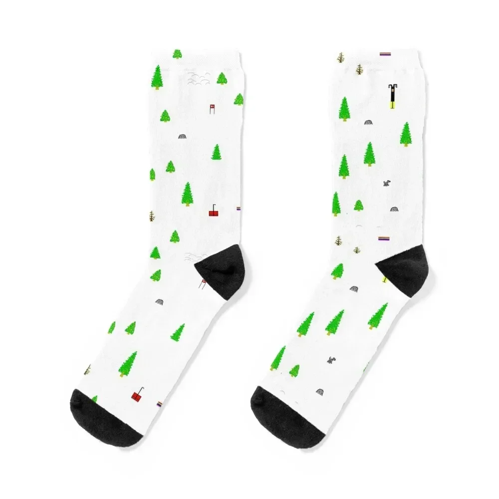 

SkiFree Retro Pattern Socks football golf hip hop Children's Mens Socks Women's