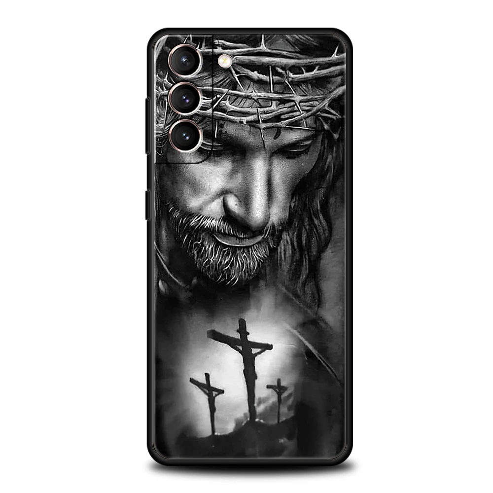 Faith Christian Religious Jesus Clear Case for Samsung Galaxy S24 S23 S22 S20 S21 FE Ultra S10 S10E S9 S8 Plus 5G Phone Cover