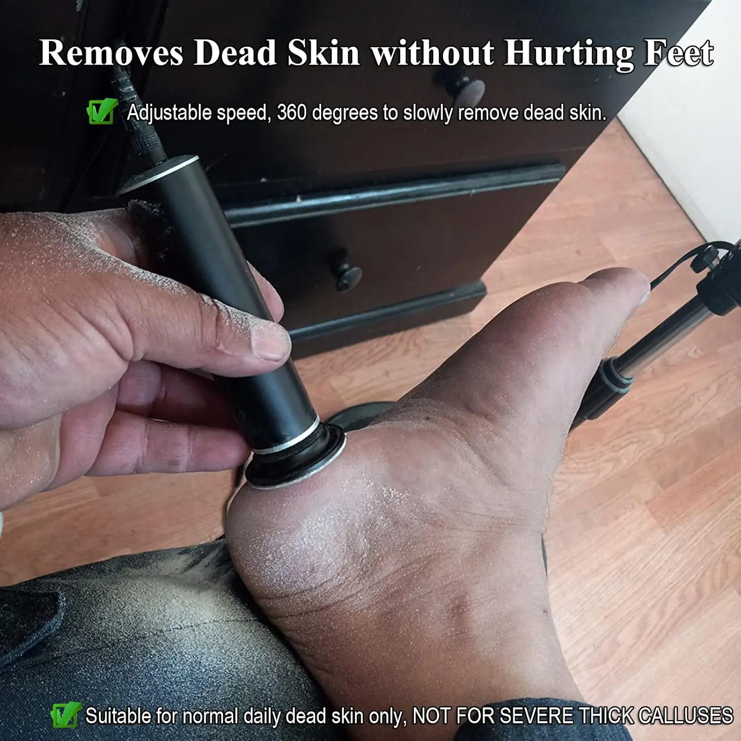 Electric Callus Remover for Feet Foot File Foot Sander with 60 Replaceable Sandpaper Discs for Feet