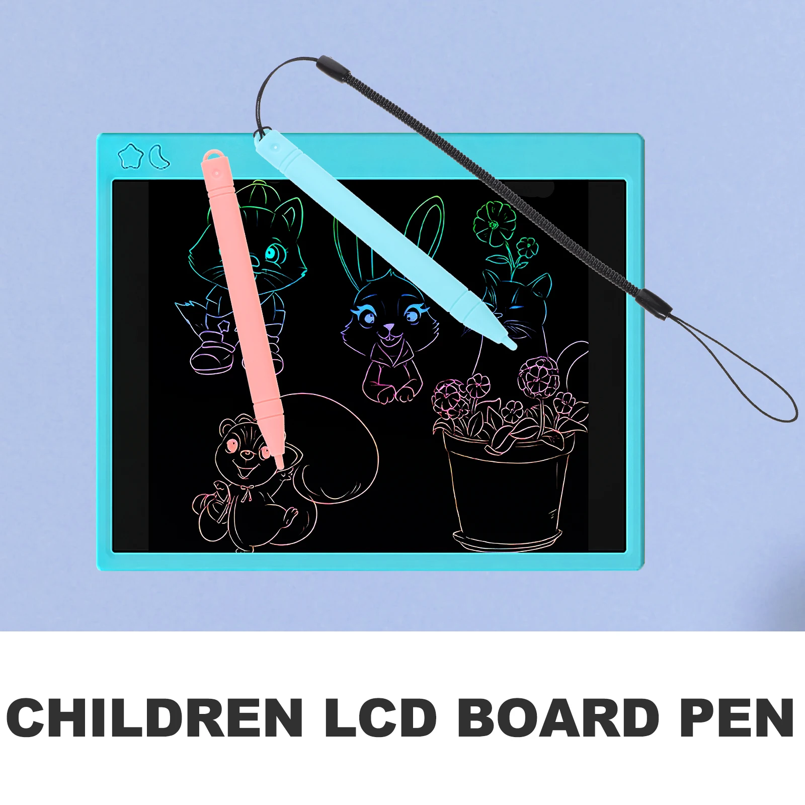 

1 Set Lcd Drawing Board For Kids Smooth Writing Comfortable Grip Painting Pen Reusable Plastic Doodle Toddler Color Pen Lcd