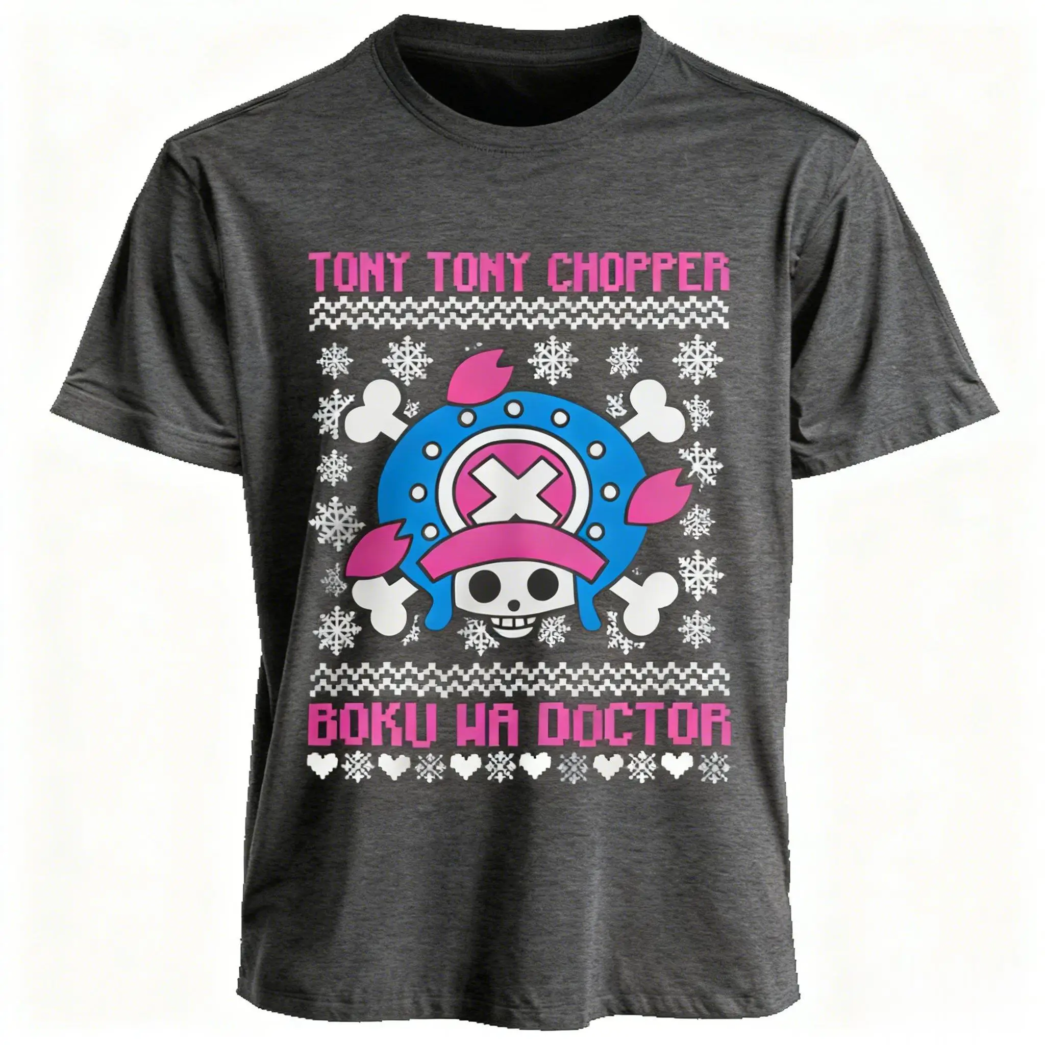 Chopper One Piece Anime T Shirt Männer Frauen Casual Baumwolle Kurzarm T Winter Weihnachten Niedlichen Cartoon Grafik Drucken Tops Y2k