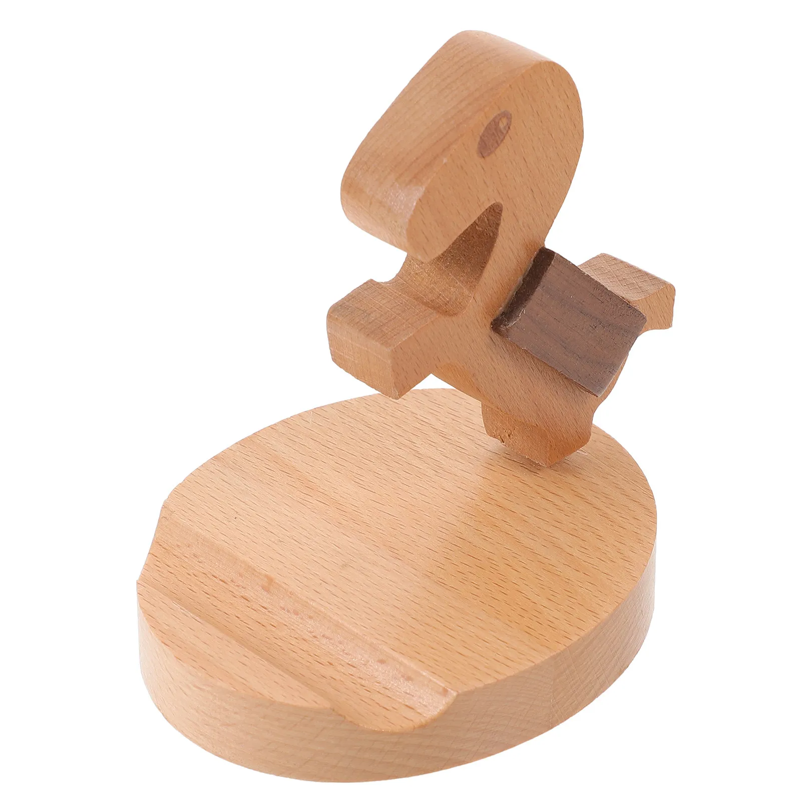 

Wooden Horse Phone Stand Handmade Natural Wood Cell Phone Holder for Desk Office Home Use Lightweight Sturdy Desktop Tablet
