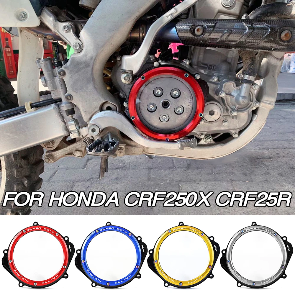 CRF 250X 250R Motorcycle Clear Clutch Cover For Honda CRF250X CRF250R CRF 250 X R 2004 2005 2006 2007 2008 2009