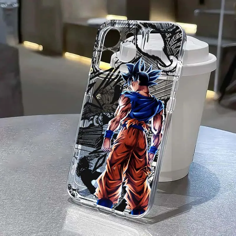 

Anime Dark Goku Dragon Ball For Apple iPhone 17 Air 16e 16 15 14 13 12 11 Mini Pro Max Plus Transparent Soft Cover Phone Case
