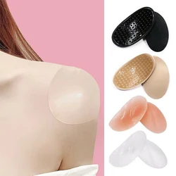 1Pair Invisible Detachable Breathable Silicone Shoulder Pad for Woman Shoulder Enhancer Reusable Self-Adhesive Clothing