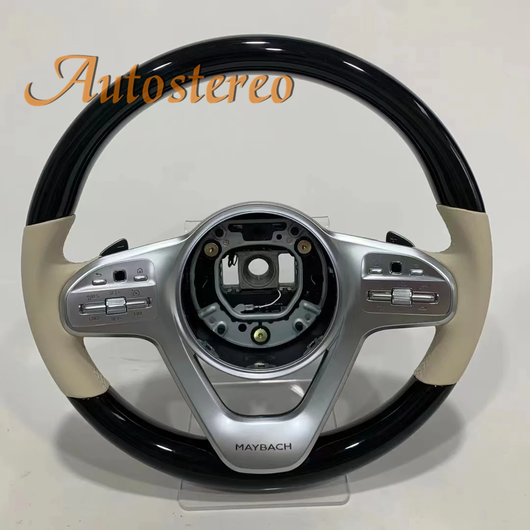 Car Steering Wheel New Upgrade For Mercedes Benz S Class W221 W222 Carbon Fiber Suitable Leather Retain Heating Vibration Plug