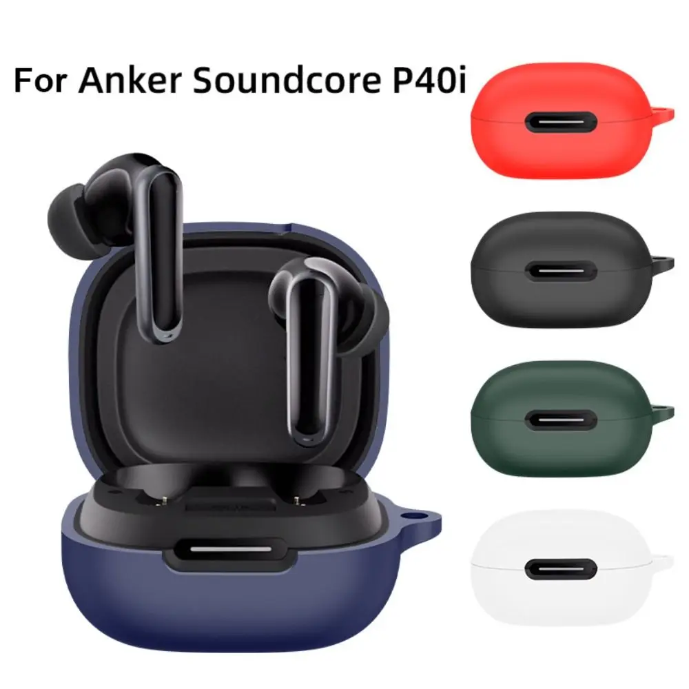 

Anti-Fall Earphone Case Bluetooth Headphone Protective Case Silicone Wireless Earbuds Accessories For Anker Soundcore P40i