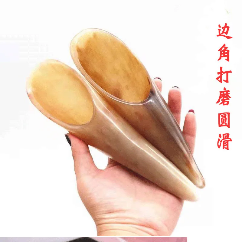 Natural Genuine Goods Horn Tube for Scrapping Therapy Back Massage Scrapping Plate Facial Beauty Universal for Entire Body Point