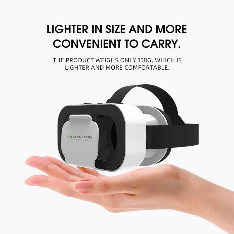 Smart Helmet Lenses 3D VR Glasses Virtual Reality Viar Goggles Headset Devices  For Cell Phone Mobile Smartphones Viewer