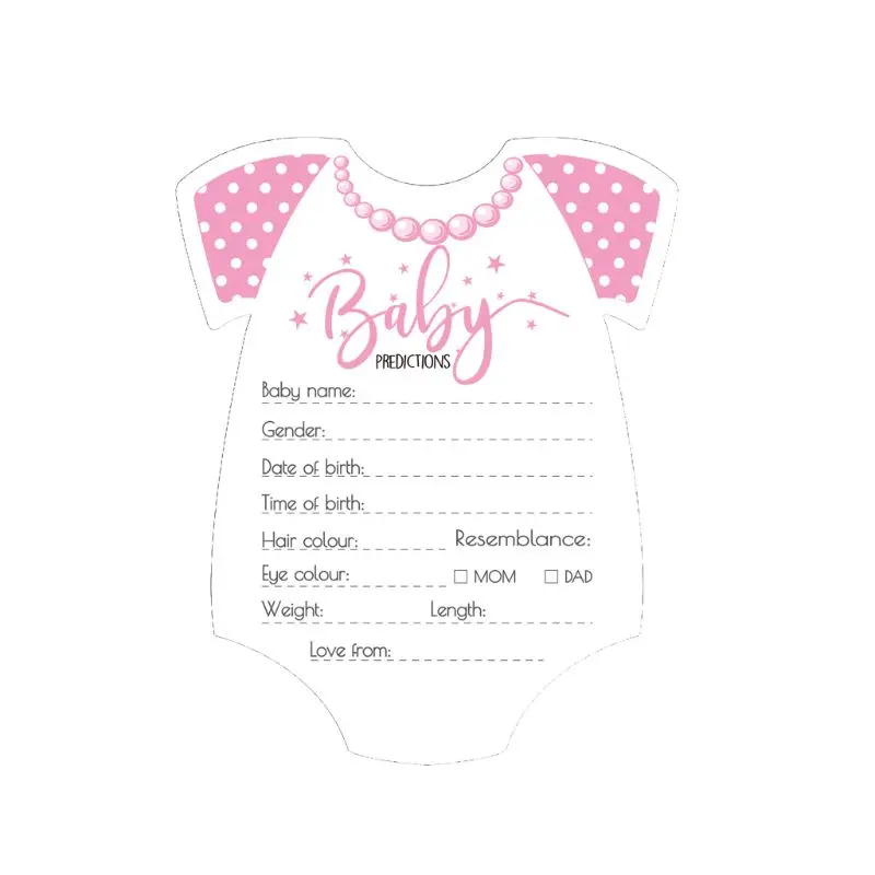 

Baby Romper Predictions Cards for Shower Games&Activity Gender Reveal Game 40JC