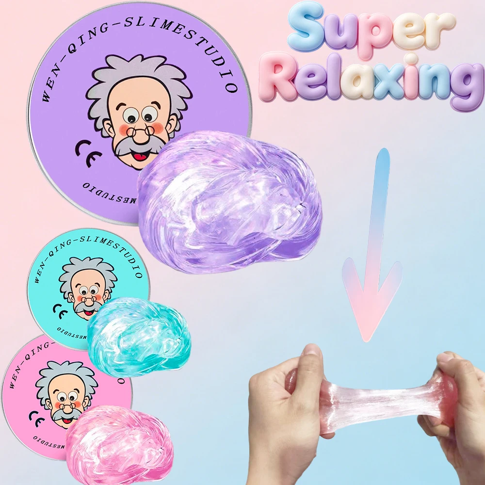 Brinquedo Antiestresse Slime Cristal Transparente para Idosos, Melhor Vendedor, Brinquedo Seguro para Crianças e Escritório