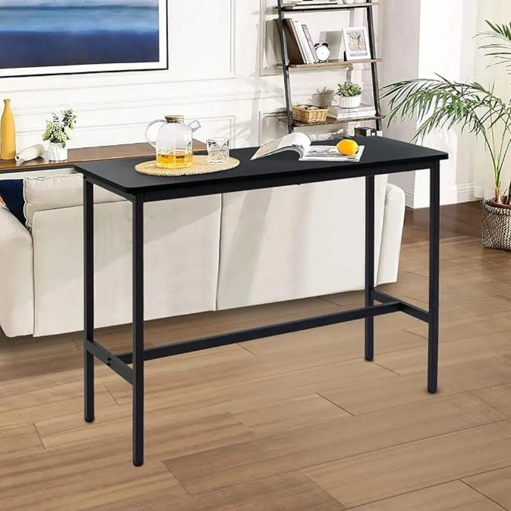 Stół barowy 44,5 cala, stół pubowy z regulowanymi nóżkami i ochraniaczami podłogi, wąski prostokątny stół do jadalni, blat kuchenny, wysoki stół.