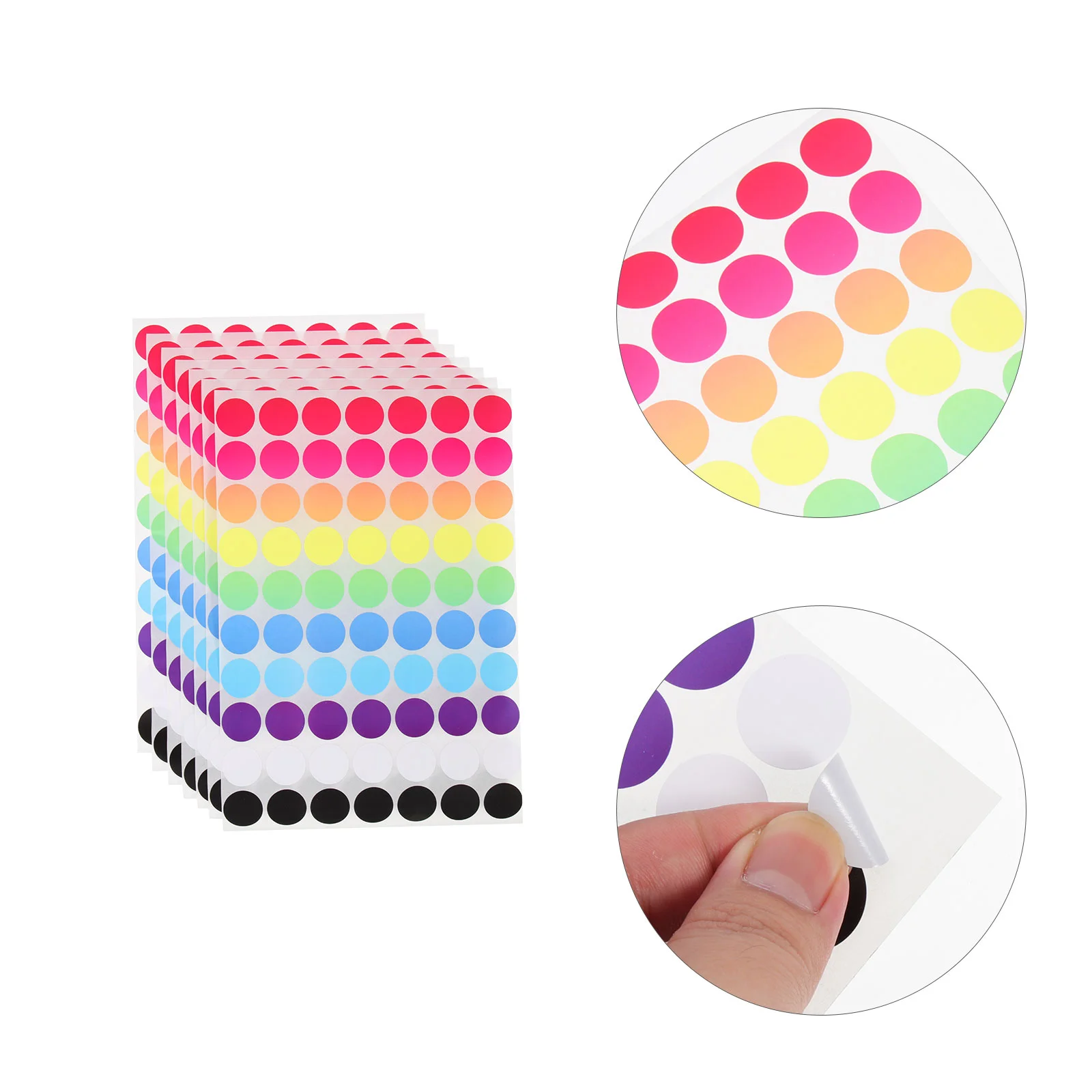 

20 Sheets Labels Stickers Dot Adhesive Round Marking The Circle Colorful Dots Decals Classify