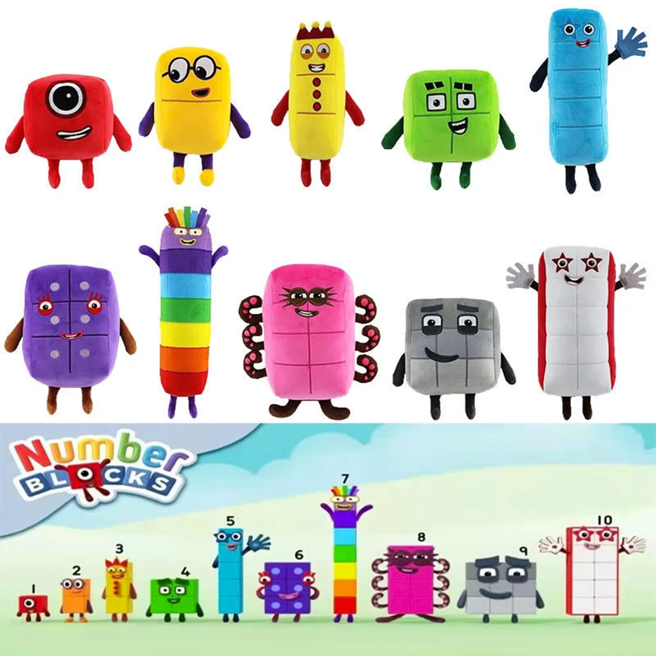 14-18cm Cartoon Number Plush Doll Toys Educational Stuffed Movie Anime Kids Early Childhood Birthday Christmas Gift