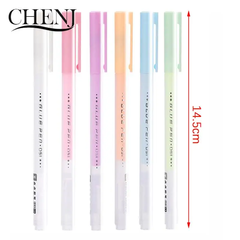 Mohamm Solid Glue Stick Pen Shape Candy Color Quick-drying High Viscosity Creative Students Stationery