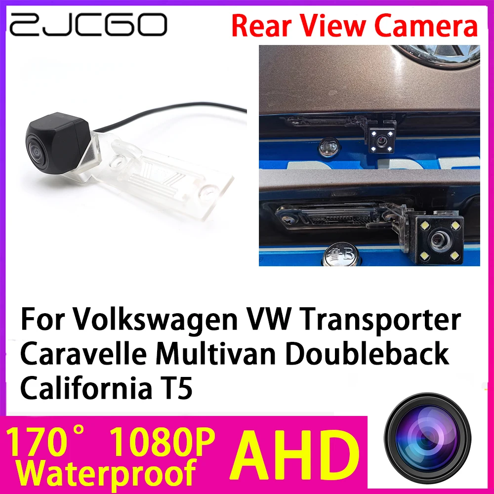 

ZJCGO AHD 1080P Reverse Rear View Camera Night Vision for Volkswagen VW Transporter Caravelle Multivan Doubleback California T5