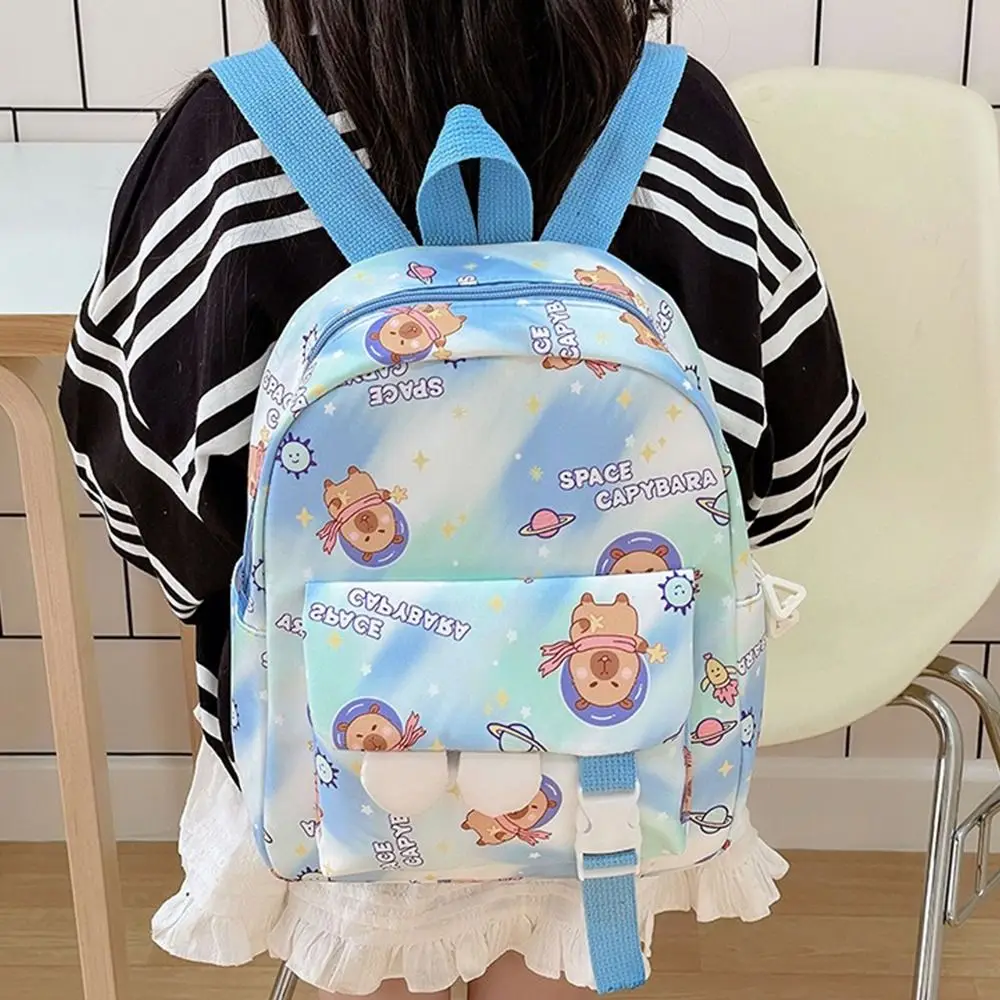 High Quality Nylon School Bags Capybara Large Capacity Kids Backbag Backpack Student