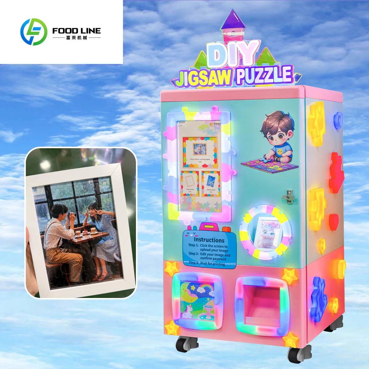 

User Friendly Museums Vending Jigsaw Puzzle Maker Easy Maintenance School Events Jigsaw Puzzle Vending Machine