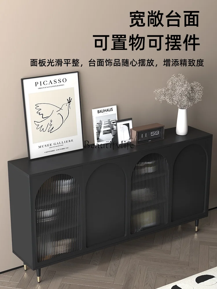 

yj7 Modern Minimalist Decorative Storage Cabinet Living Room Tea Water Entrance Cabinet Zhaiji Feng
