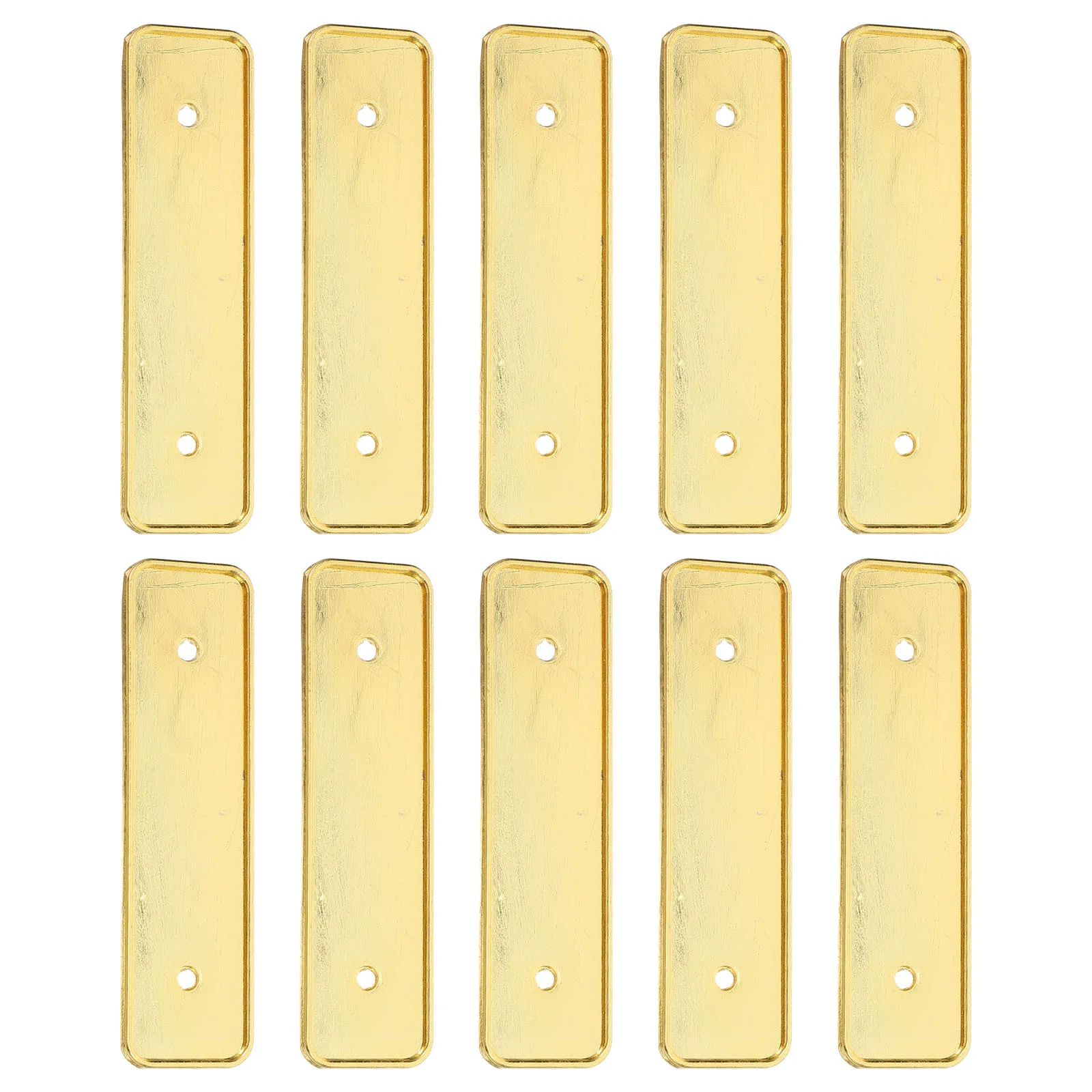 

10Pcs Blank Name Badges with Pin Back Gold Metal Staff Badge Lightweight Comfortable for Corporate Team Member Identification