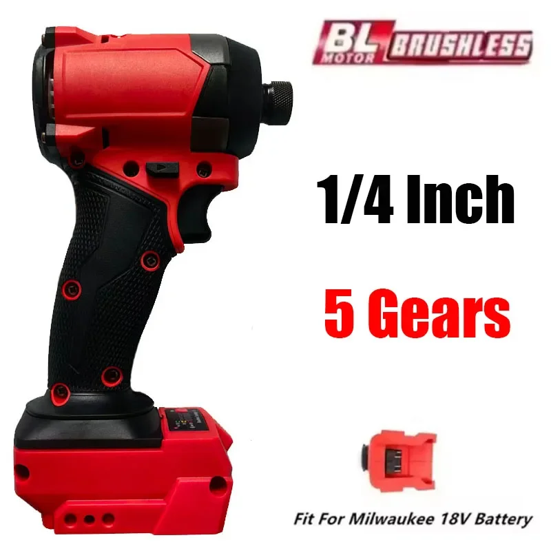 

Suitable for Milwaukee 18V battery 500n·m torque 1/2 "repair cordless screwdriver brushless impact wrench 4-gear power tool.