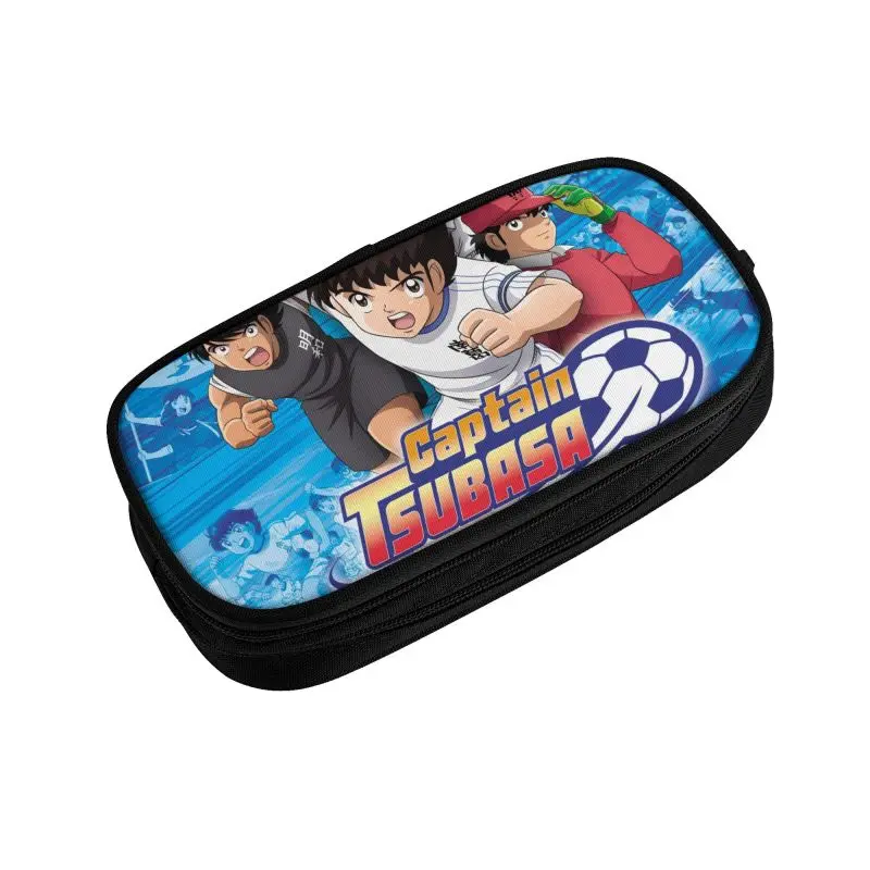 Korean Japan Football Manga Captain Tsubasa Pencil Cases for Girls Boys Custom Large Capacity Pen Bag Box School Accessories