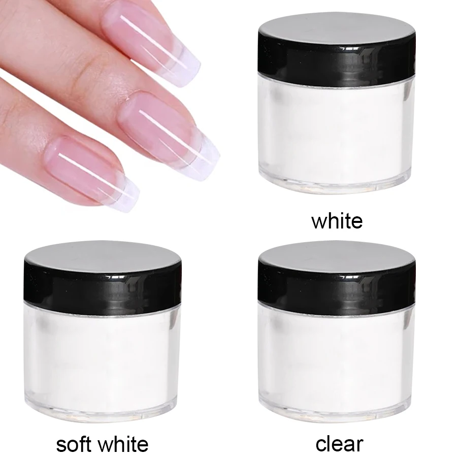 1/3Pcs 3D Nail Art Design Nail Carved Acrylic Powder Crystal Powder Polymer Powder