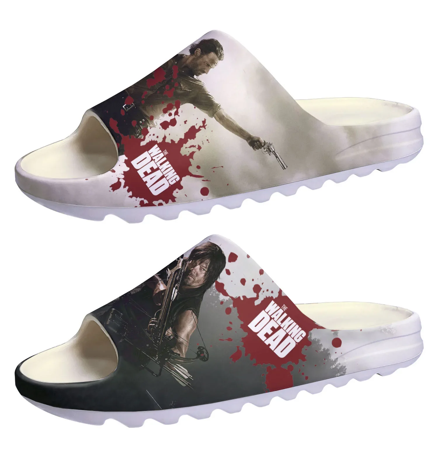 

The Walking Dead Horror Soft Sole Sllipers Home Clogs Customized Step On Water Shoes Mens Womens Teenager Step in Sandals