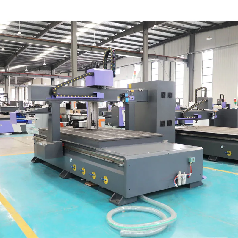 CNC Madeira Router máquina com 4 Eixo Rotary Spindle, Automatic Tool Changer