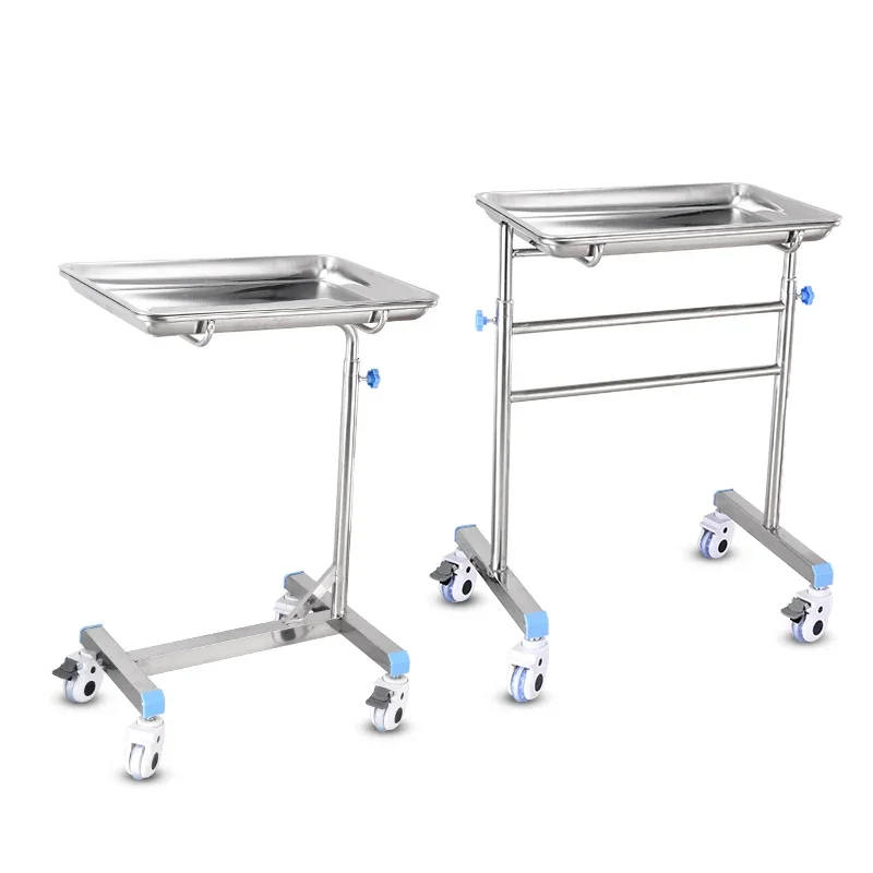 

Hospital Stainless Steel Surgical Mechanical Mayo Table In Operating Room Medical Instrument Trolley