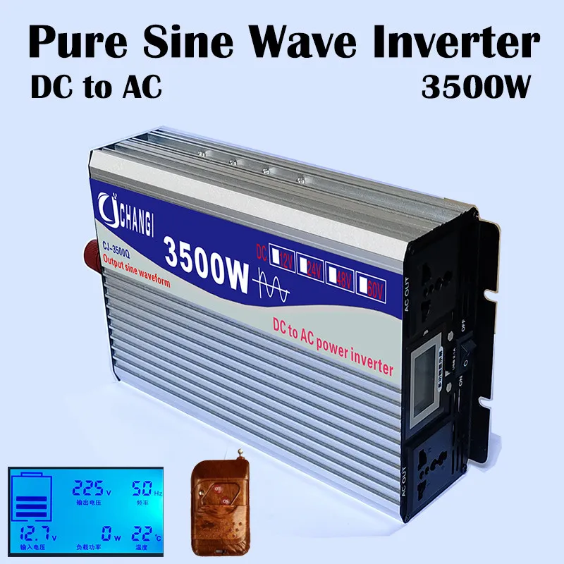 Trasformatore di capacità di tensione dell\'inverter di potenza per auto da 3000 watt convertitore da 3500W 4000W da 12V a 220V/110V Inverter per auto