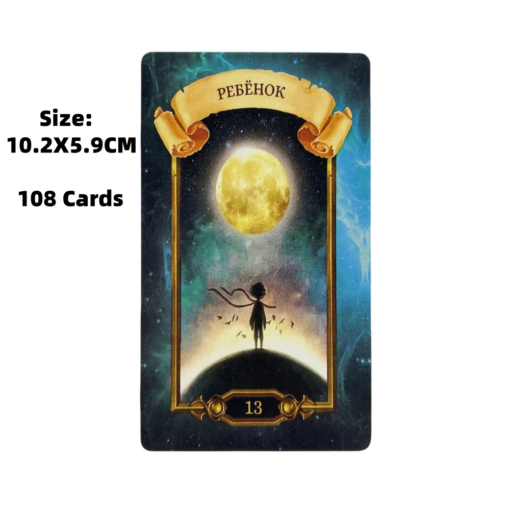 Met papieren gids COH B AYIHIYO HO'JI Russische Pakya Tarotkaarten A 108-dek Visions Divination Edition Borad-kaartspellen