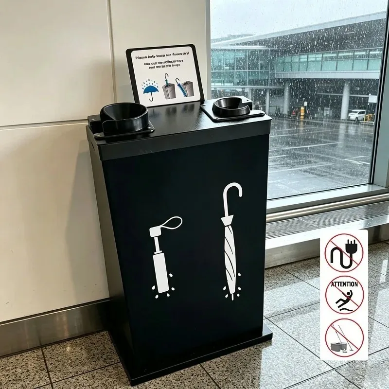 Hotel lobby wet umbrella double hole bagging machine, commercial vertical, light luxury wet umbrella storage