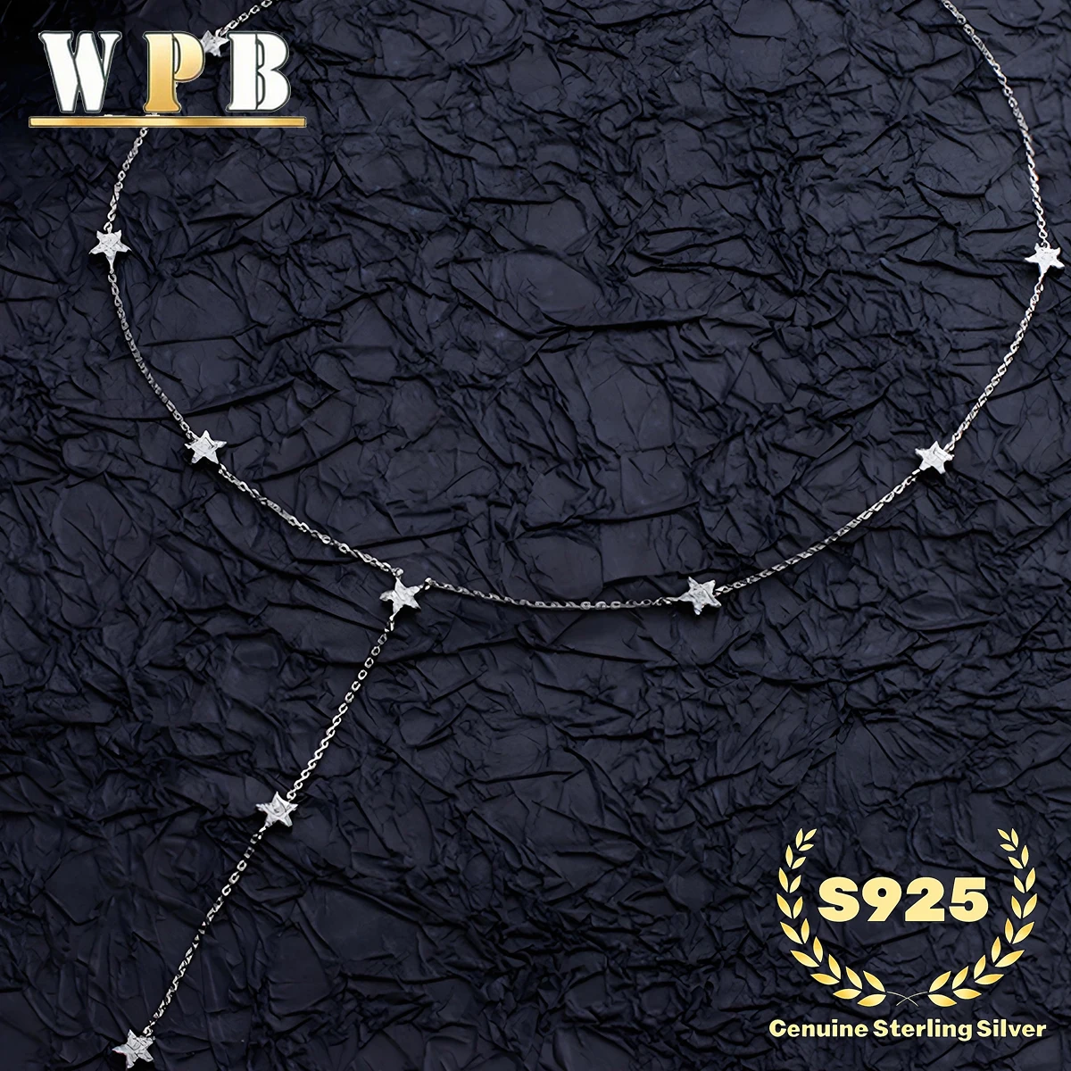 Genuine S925 Sterling Silver Star Pendant Necklace for Women Multi-Layer Celestial Jewelry Gift for Girlfriend Wife Elegant Cele