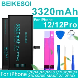 BEIKESOI for iPhone 12/12 PRO Battery Replacement 3320mAh High Capacity Replacement Battery with Professional Repair Tool Kits