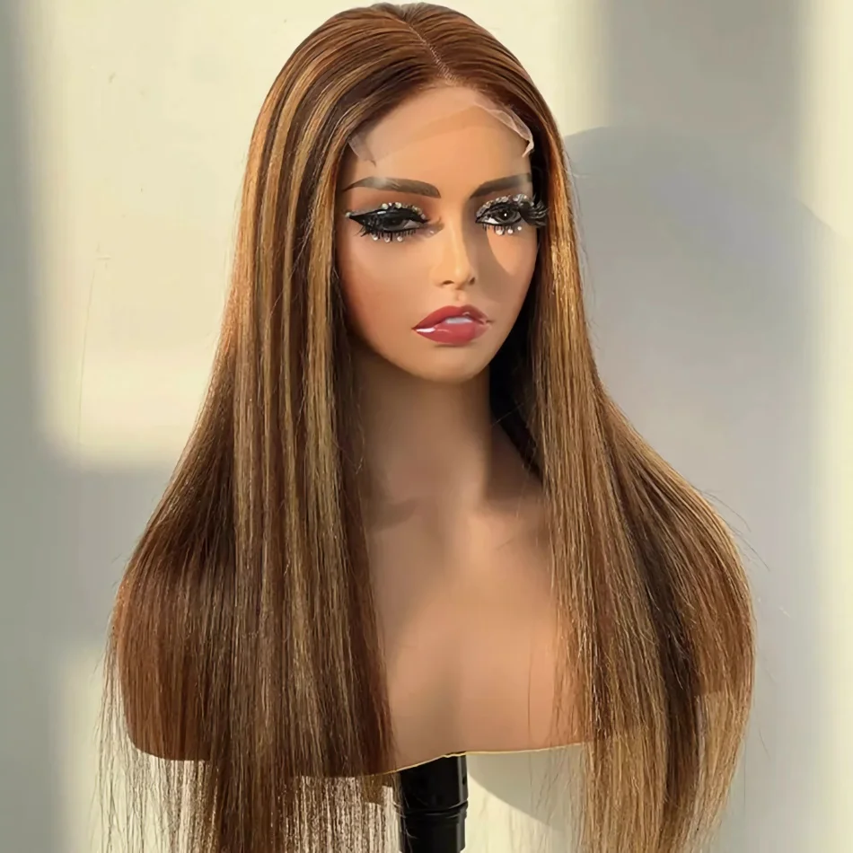 13x6 Highlight Straight Human Hair 100% hd Lace Frontal Wig For Women Choice Brazilian Cheap Wigs cheap wigs on clearance sale