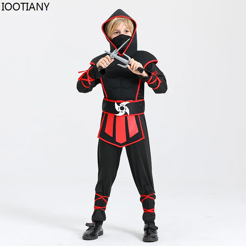 New Halloween Ninja Cosplay Costume Children's Campus Ninja Dress Up Carnival Party Game Stage Performance Costumes