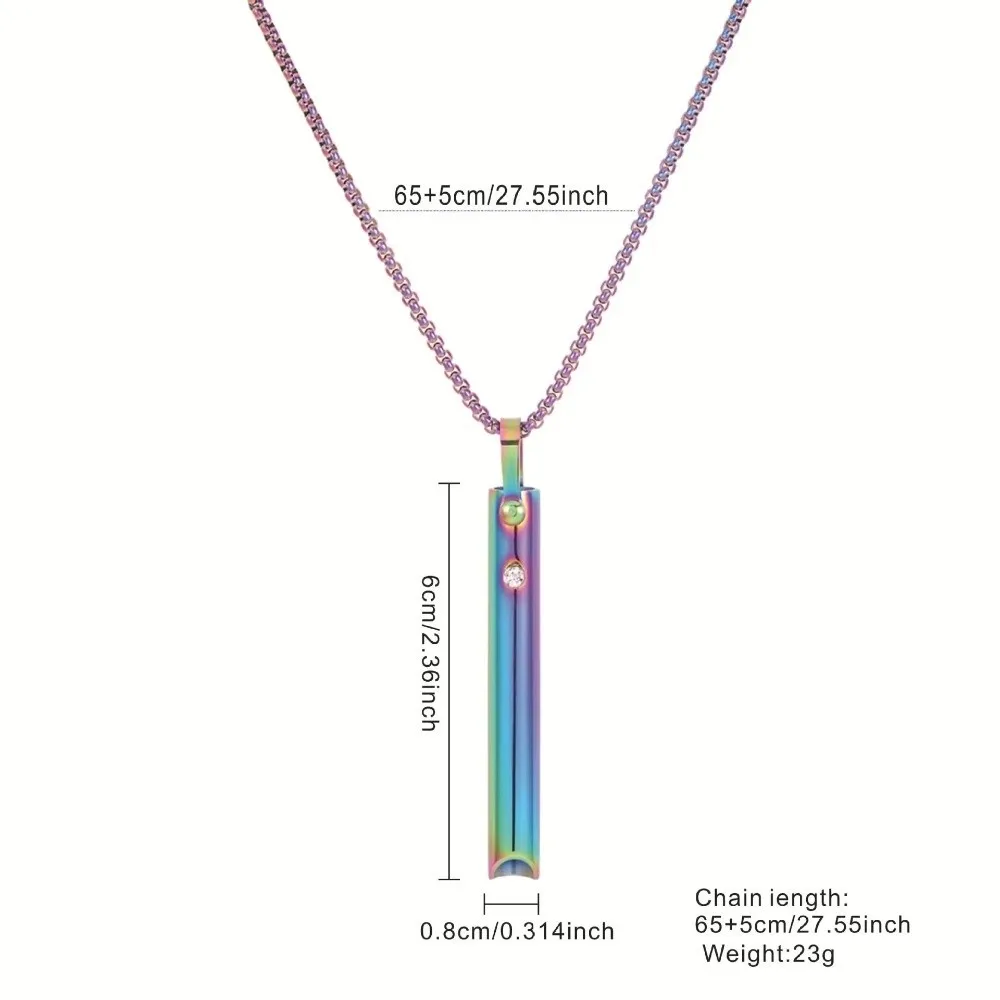 Ожерелье из нержавеющей стали для снятия стресса, естественное спокойное релаксация, подвеска для медитации, дыхания, облегчение тревоги