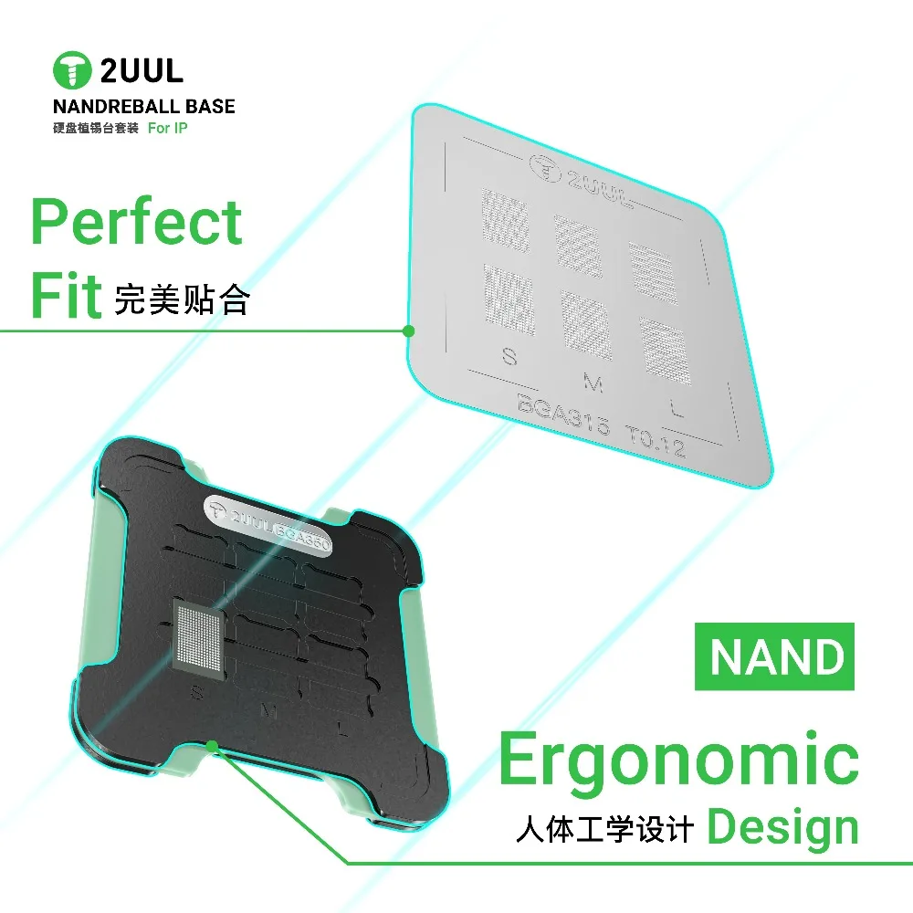 2UUL BH16 NAND Reballing Base Magnetic Dual-Sided BGA Repair Station 6