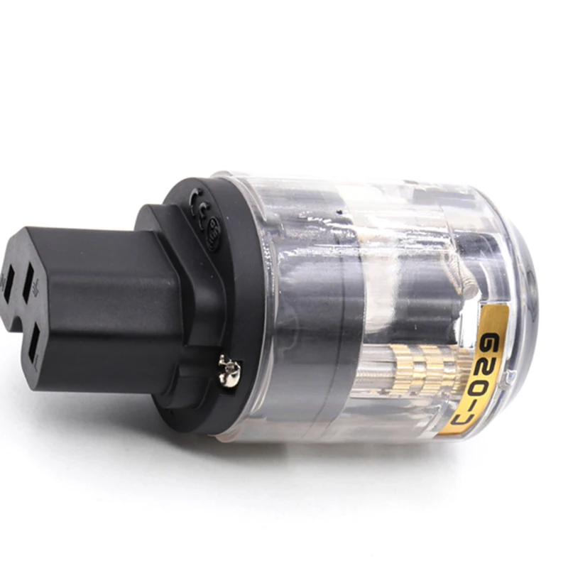 2 szt. C-029 żeńska wtyczka zasilania, HIFI Audio Grade mosiężna pozłacana wtyczka żeńska IEC, gniazdo złącza żeńskie, 15A 120V IEC C15