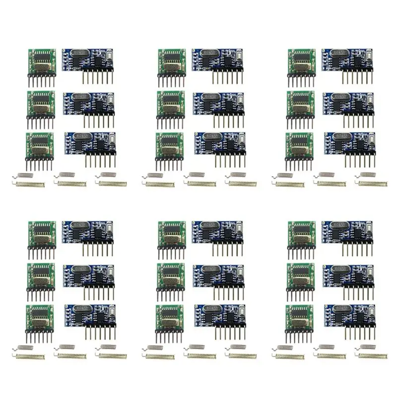 A31T 18 Sets RX480E-4WQB 433Mhz RF Module Transmitter and Receiver 4 Channel Output Link Kit for Remote Control Switch